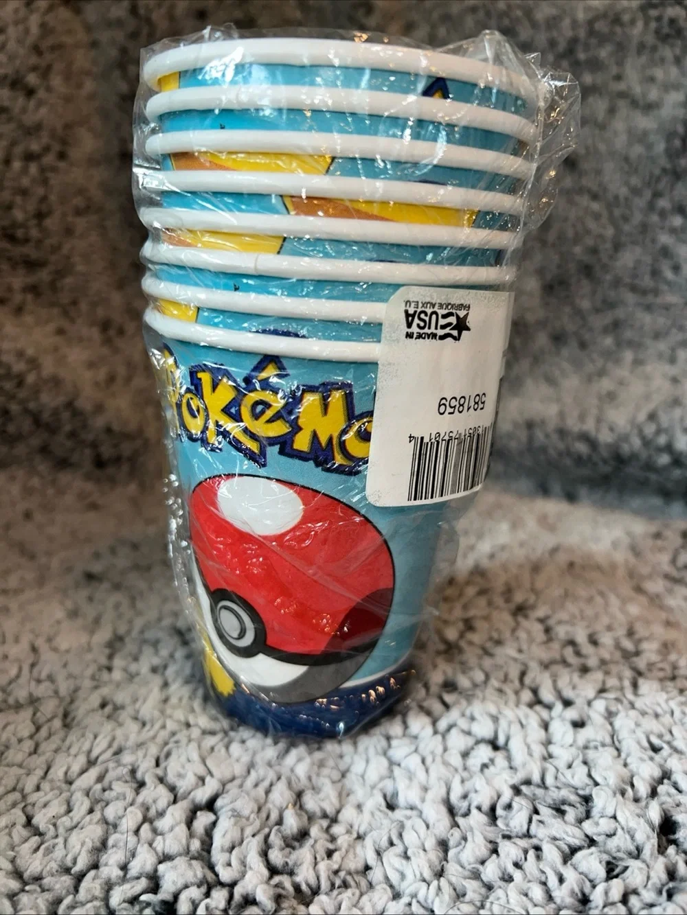 Pokemon Pikachu Blue Disposable Party Cups - Pack